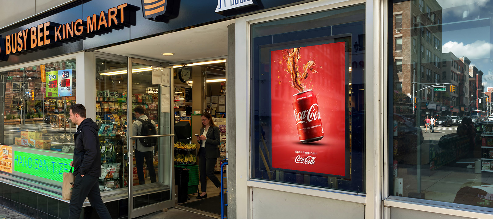 Hasty Market interior with point of purchase media